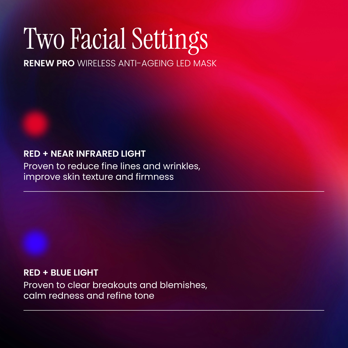 Lustre Renew: LED-Maske mit drei Wellenlängen