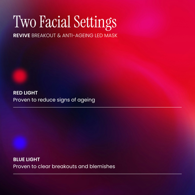 Lustre Revive: LED-Maske mit Rot- und Blaulicht