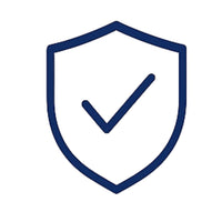 Blue shield icon with a check mark